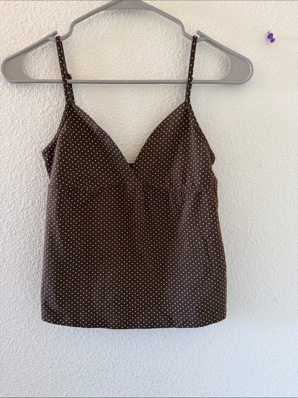 Brandy melville Amara Brown Polka Dot tank top